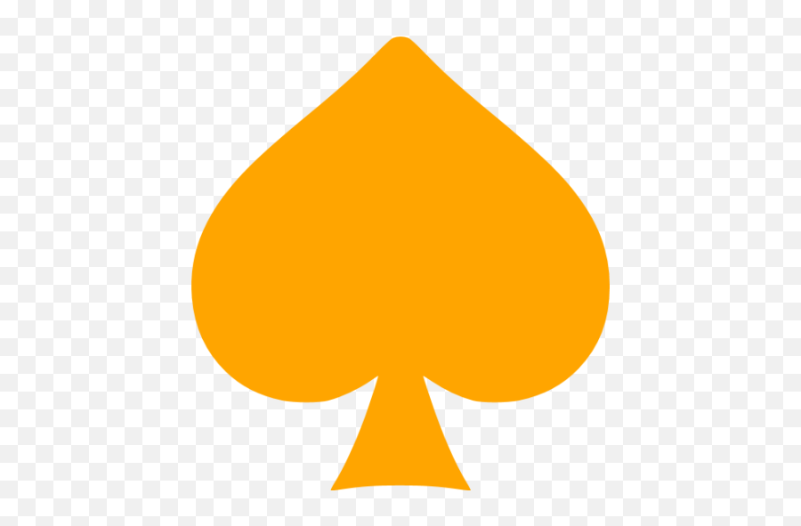 Orange Spades Icon - Spades Gray Png,Spade Png