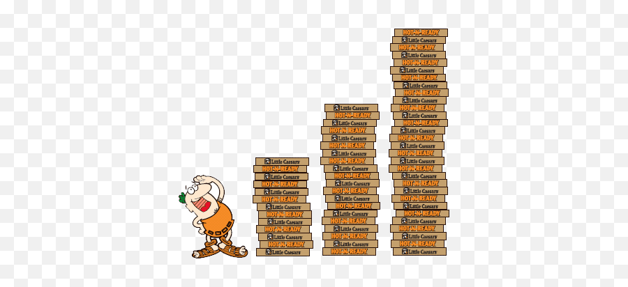 Little Caesars Pueblo - Cartoon Stack Of Pizza Boxes Png,Little Caesars Logo Png