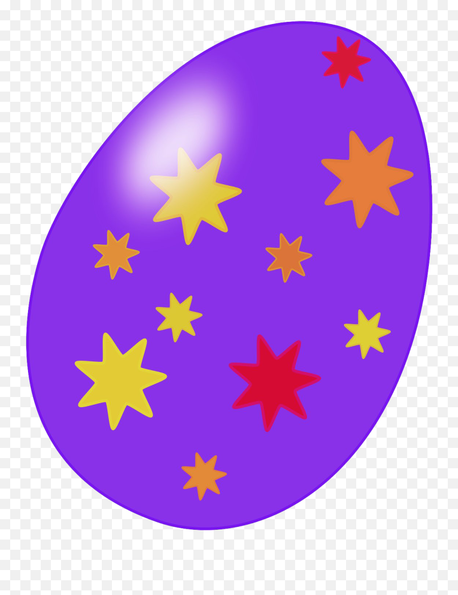 Decorative Purple Easter Egg Png - Colored Free Printable Easter Eggs,Purple Star Png