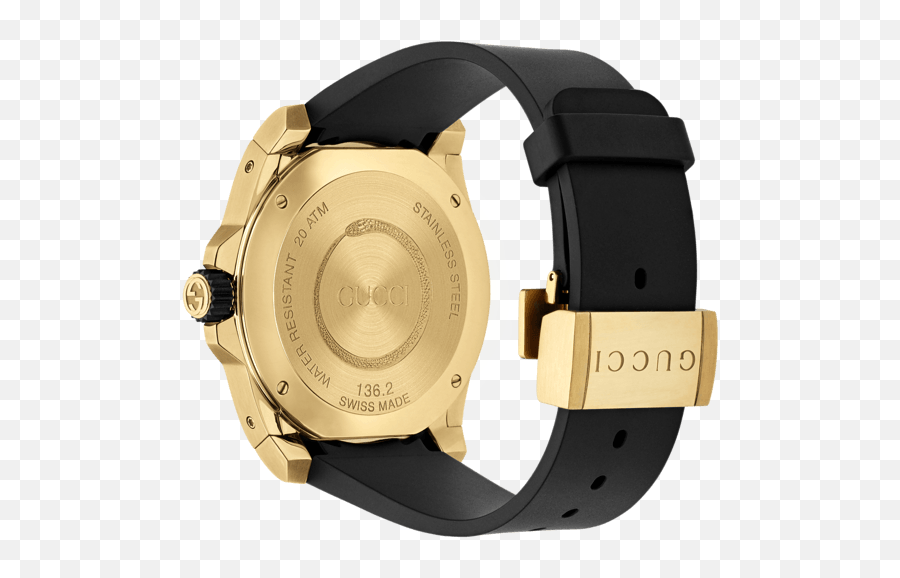 Gucci Dive 45mm Gold Snake Watch - Gucci Gold Dive Watch Png,Gucci Snake Logo