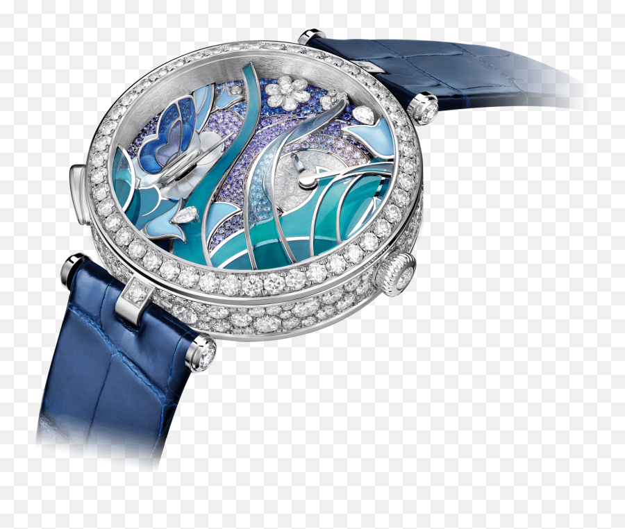 Download Lady Arpels Papillon Automate Watchshiny Alligator - Van Cleef Arpels Png,Alligator Png