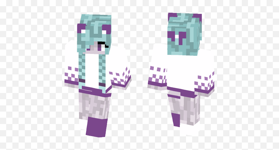 Download Cute Anime Girl In A Sweater Minecraft Skin For - Minecraft Png,Cute Anime Girl Transparent