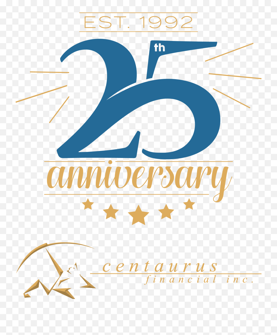 25th - Centaurus Financial Png,25th Anniversary Logo