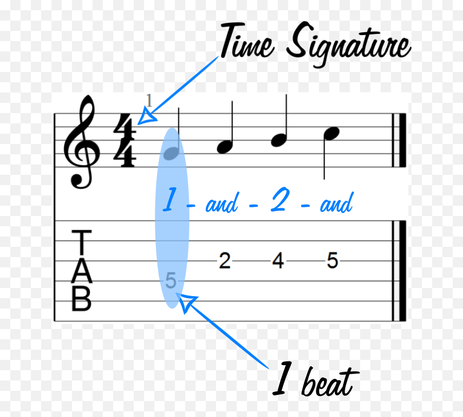 Fundamentals Of Sheet Music And Guitar Tabs Chalk - Printable Treble Clef Notes Png,Quarter Note Png