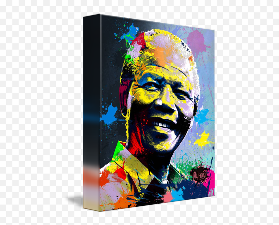 Nelson Mandela Madiba By Anthony Mwangi - Nelson Mandela Painting Png,Nelson Mandela Png