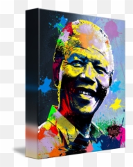 Nelson Mandela Madiba By Anthony Mwangi - Painting png