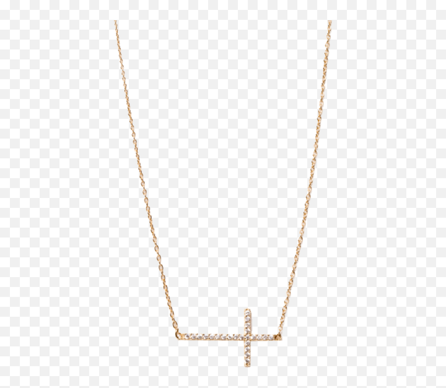 Sideway Cross Necklace - Necklace Png,Cross Necklace Png