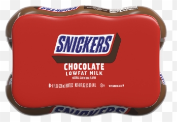 Nesquik Snickers Flavored Chocolate Milk 8 Oz Bottles 6 Pack - png