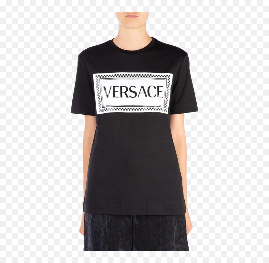 Versace Men Sustainable Vintage 90s Logo T - Shirtblack Png,Versace Logo Png