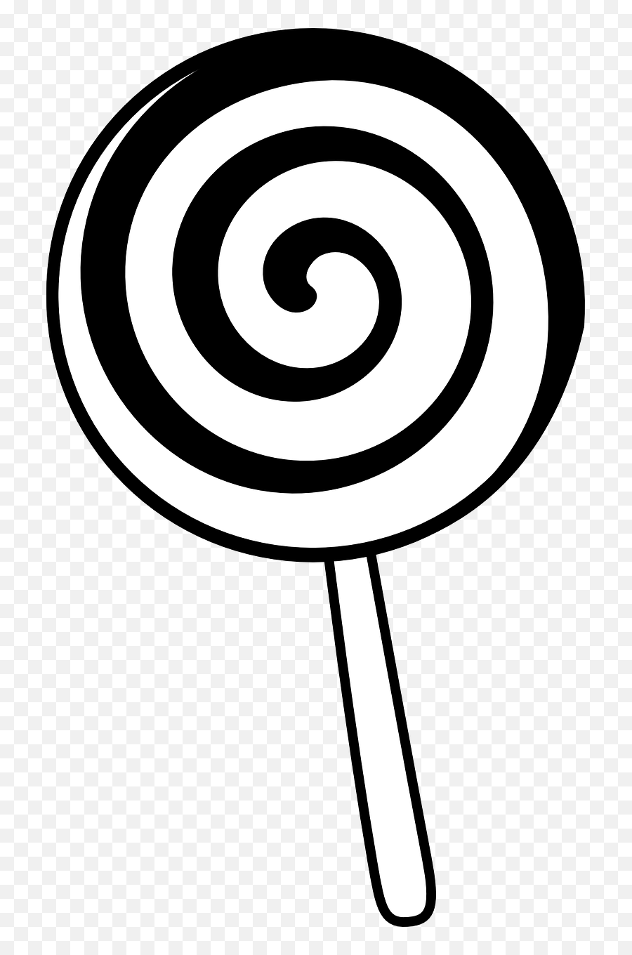 Png Black And White Candy Clipart - Colouring Pages Of Lollipop,Candy Clipart Png