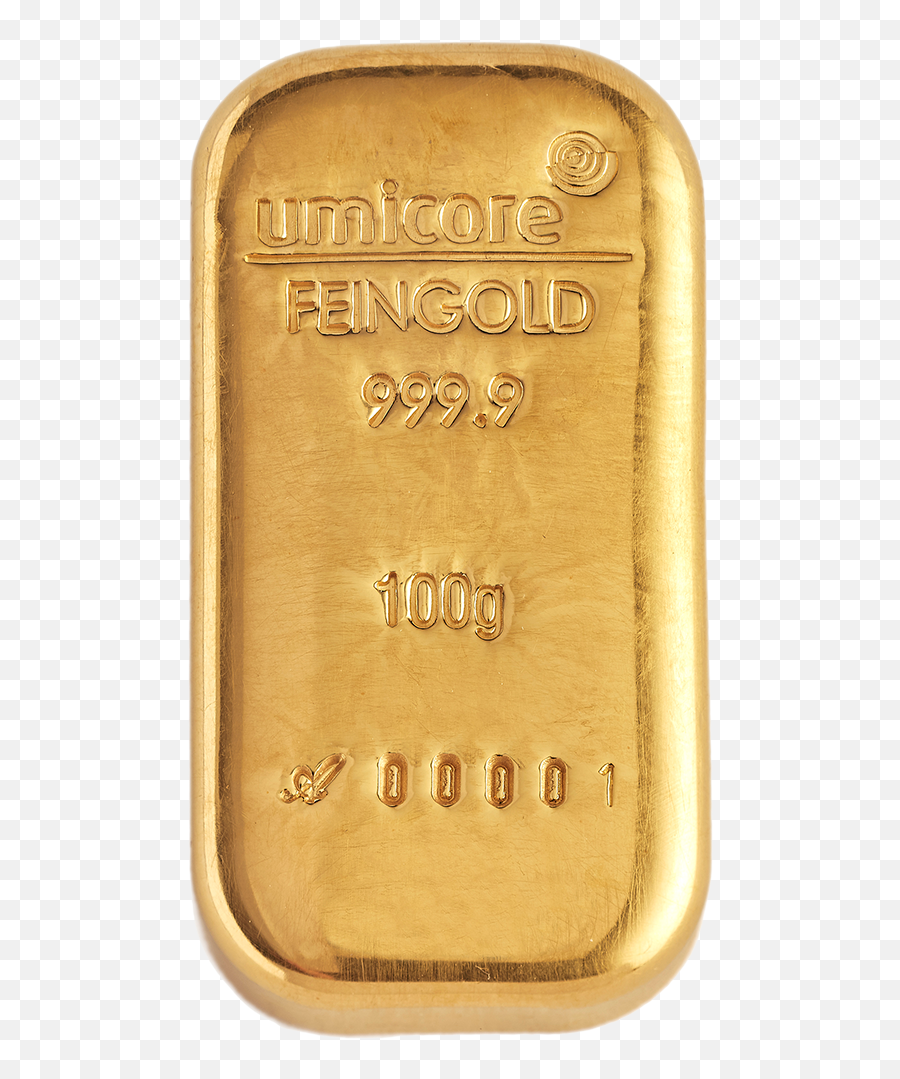 Umicore Goldshop Goudbaar 100 G - Umicore 100g Gold Bar Png,Gold Bar Png