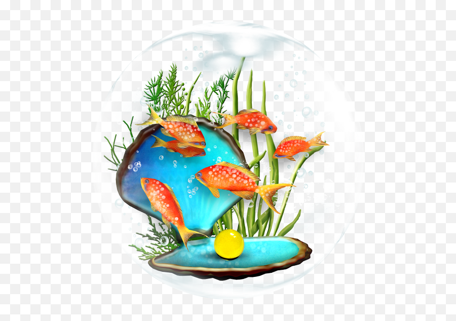 Fish Bowl Cartoon Images Free Download - Cartoon Pearl Shell Png,Fish Bowl Png