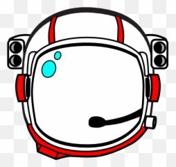 Red Helmet Clip Art - Astronaut Transparent Png