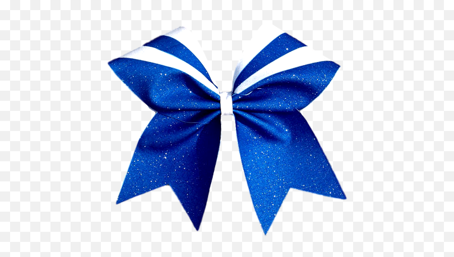 Royal Blue And White Sublimated Cheer Bow - Bow Png,Blue Bow Png