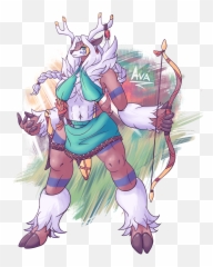Sawsbuck - Silent Huntress Clothed By Decidueye On Newgrounds Female Sawsbuck Anthro Png,Decidueye Png