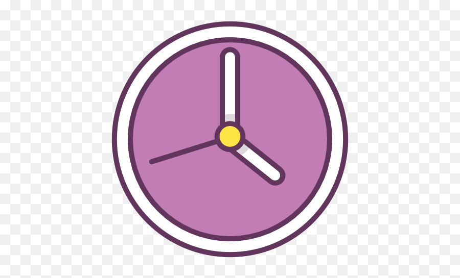 Clock Time Hour Free Icon Of Office - Dot Png,Pink Clock Icon