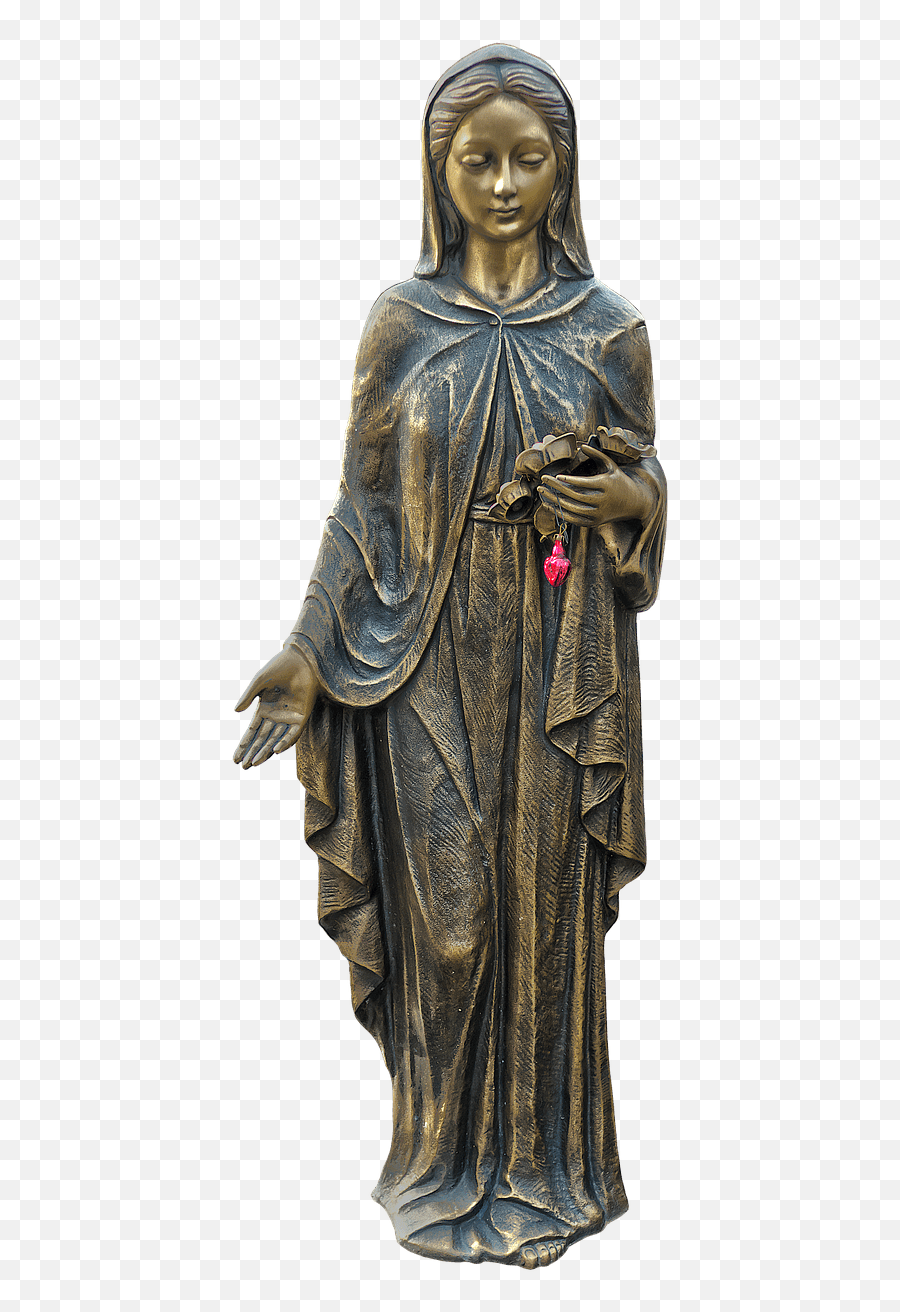 Virgin Mary Bronze Statue Transparent - Mary Transparent Statue Png,Virgin Mary Png