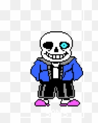 Download Free Character Art Pixel Fictional Undertale - Transparent Sans Png