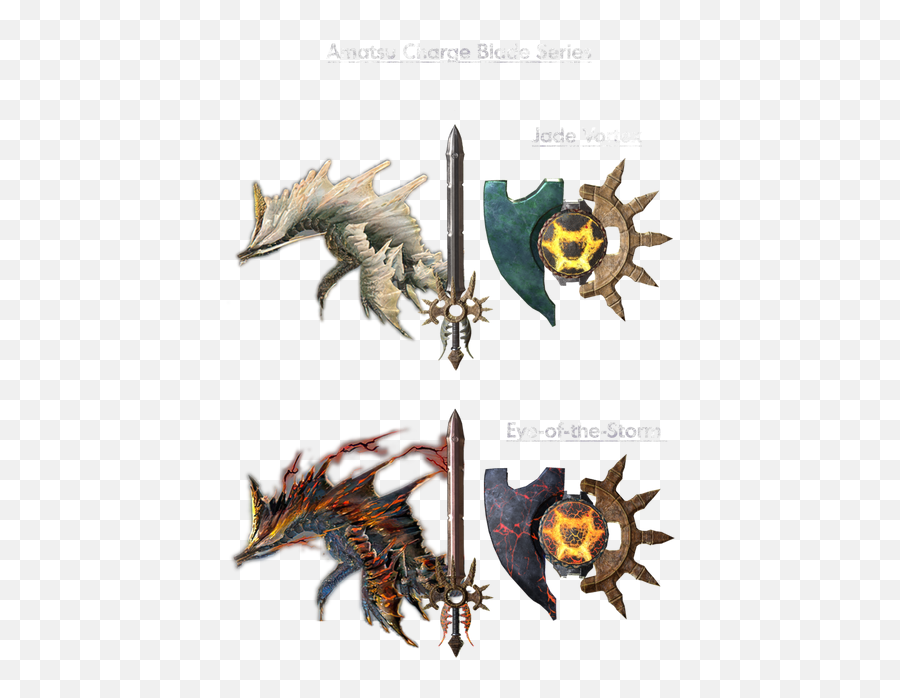 Jade Vortex And Eye - Ofthestorm Amatsu Charge Blade At Mythical Creature Png,Azure Rathalos Icon