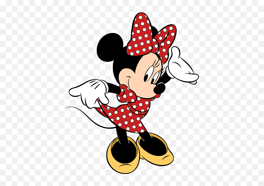 Minnie Mouse Clipart Transparent - Minnie Mouse Wearing Polka Dots Png,Minnie Mouse Transparent