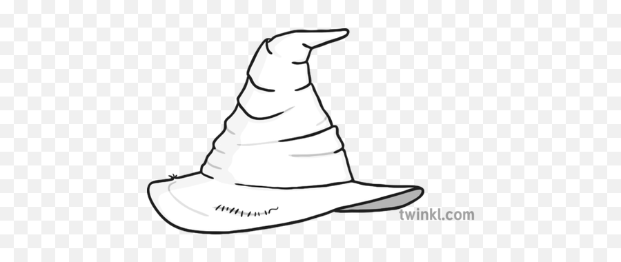 Wizard Hat Black And White 1 - Wizard Hat Black And White Png,Wizard Hat Png