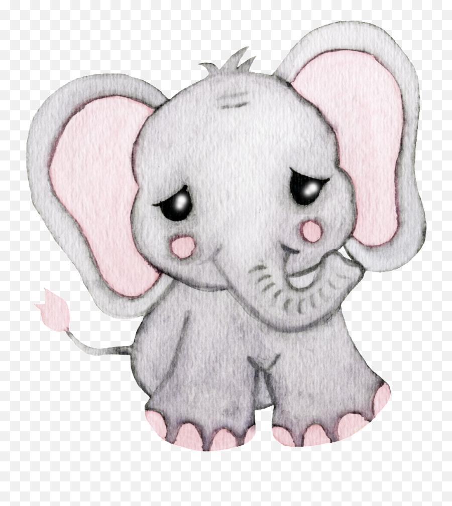 Download Hand Drawn Tired Baby Elephant Png Transparent - Portable Network Graphics,Elephant Png