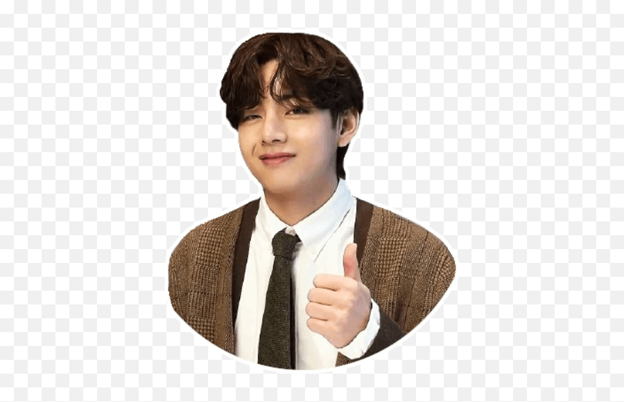 Taehyung - Telegram Sticker English Bts V Thumbs Up Png,Jaehyun Icon