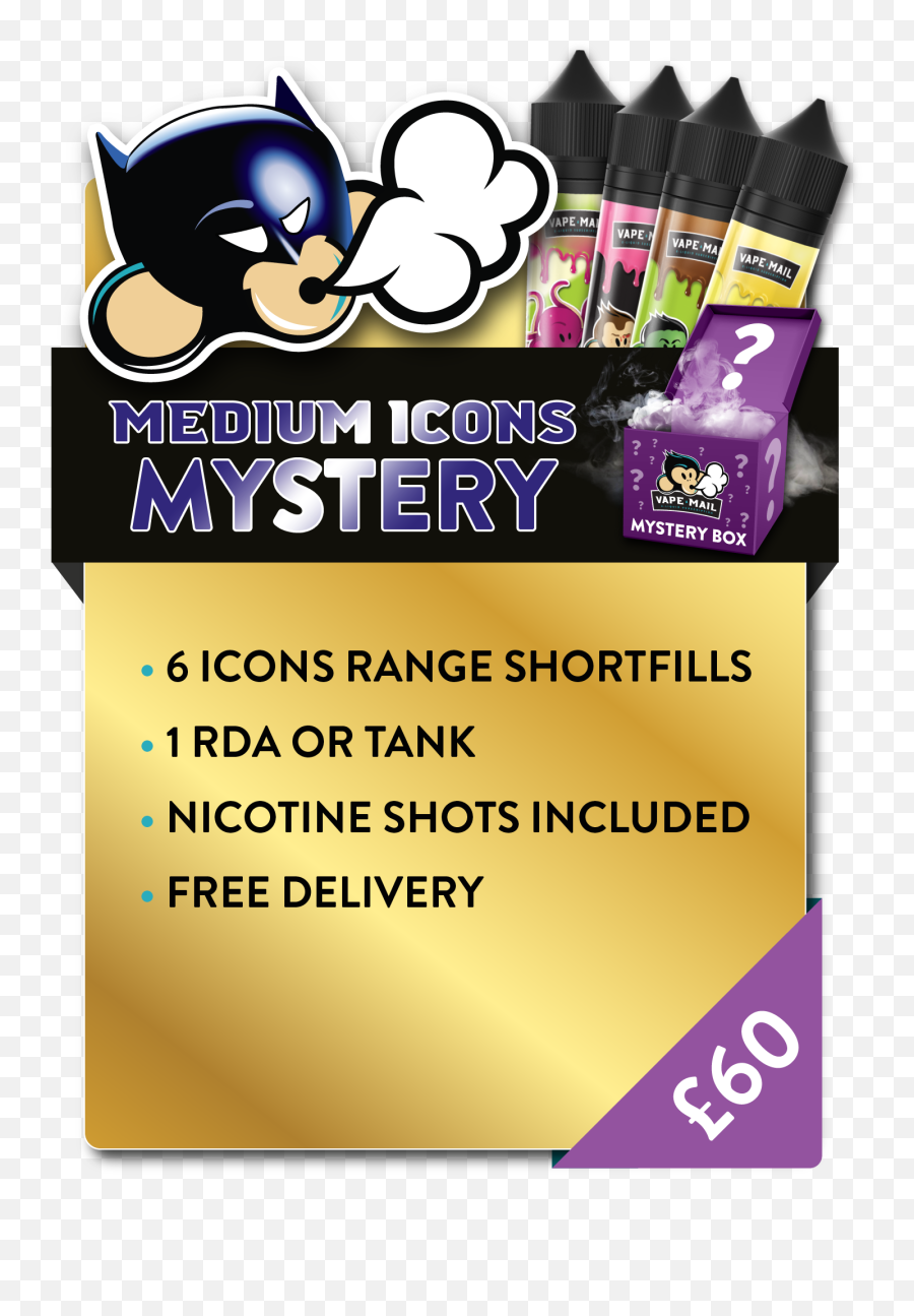 Icon Medium Mystery Box - Vapemail The Home Of Eliquid Fictional Character Png,Medium Icon Png