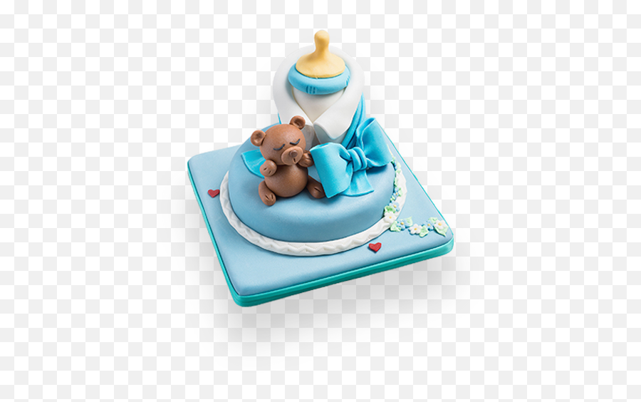 Baby Shower Blue Cake - Teddy Bear Png,Baby Shower Png