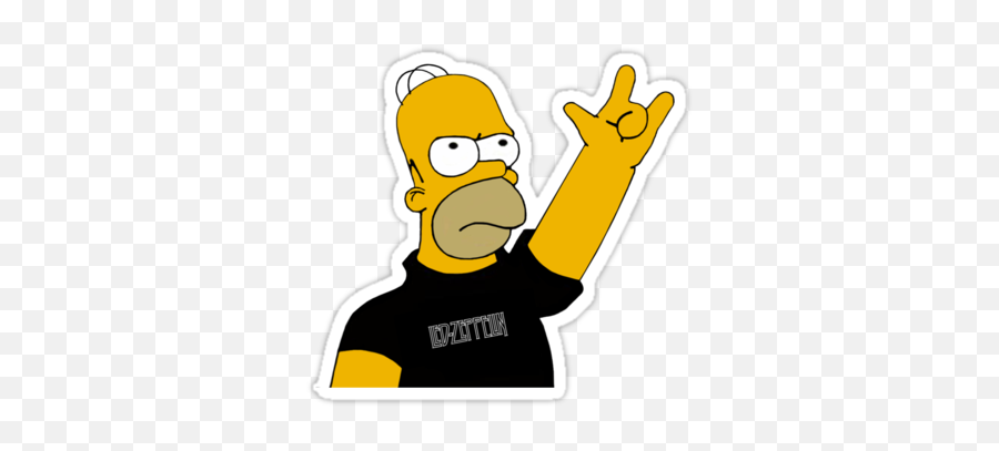Homer Simpson Is A Led Head - Rock And Roll Simpson Png,Homero Png