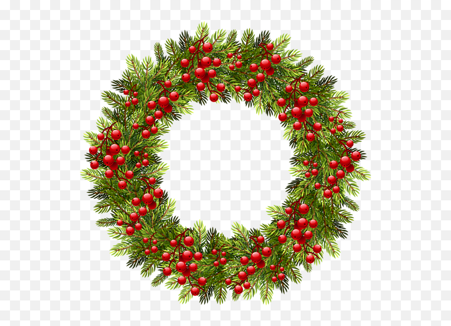 Green Christmas Pine Wreath Png Clipart - Christmas Reef Transparent,Christmas Reef Png