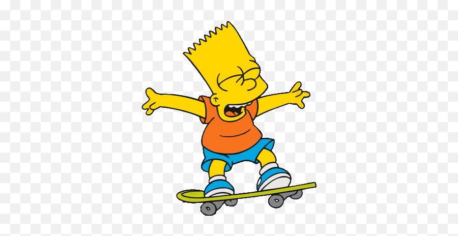 Bart Simpson - Bart Simpson Riding Skateboard Png,Bart Simpson Transparent
