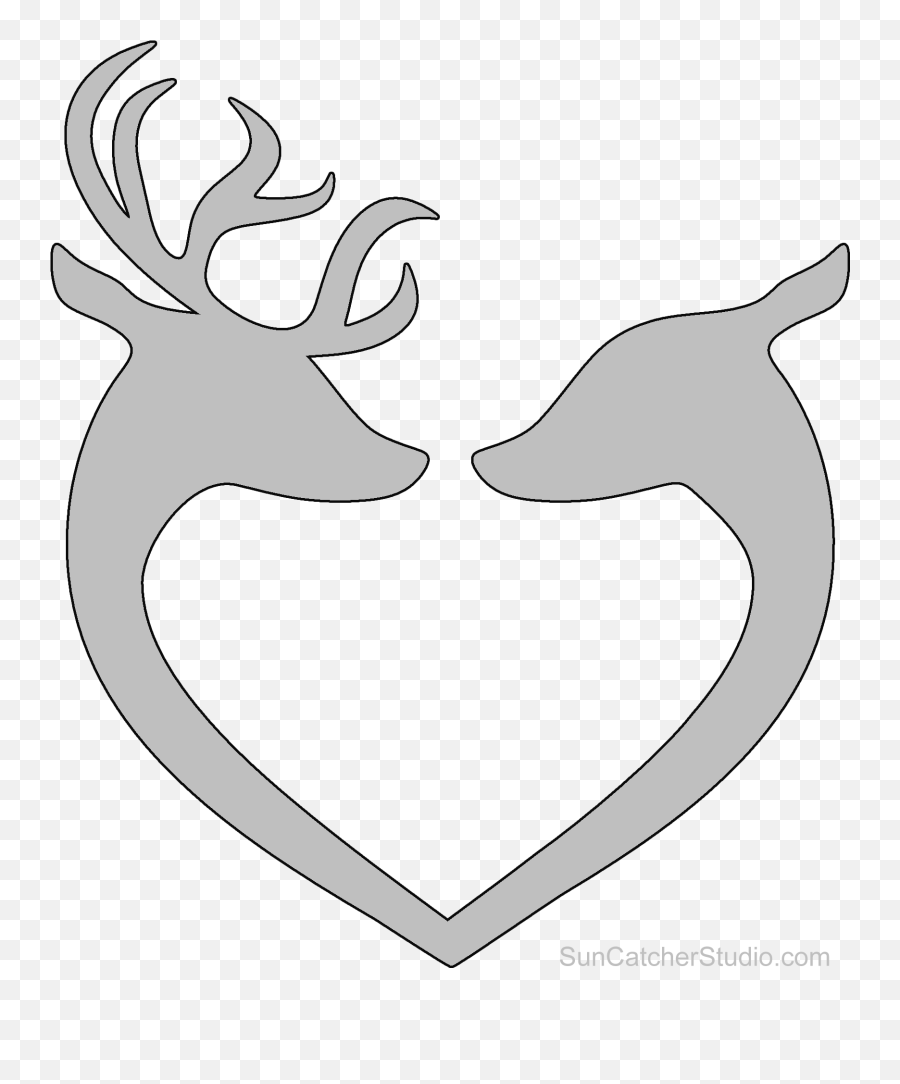 Download 2000 X 3 - Buck Doe Silhouette Png Full Size Hunting Embroidery Machine Design,Buck Png