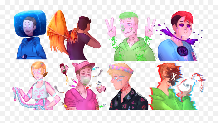 Speedpaint Youtubers Drawlloween Gore Png Royalty Free - Different Types Of Gore Art,Gore Png