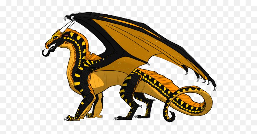 Download Hd Cartoon Dragon Beautiful - Wings Of Fire Nightwing Sandwing Hybrid Png,Cartoon Dragon Png