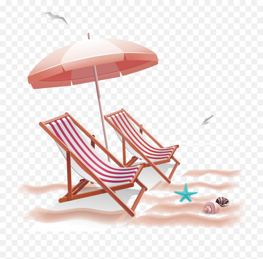 Download Hd Beach Chair And Picture Transparent Library - Beach Chair And Umbrella Png,Beach Chair Png