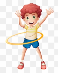 Exercising Clipart Hula Hoop - Cartoon Hula Hoop Clipart Png,Hula Hoop Png