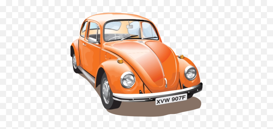Png Vw Beetle Car Vector Illustration - Volkswagen Old Beetle Png,Car Graphic Png