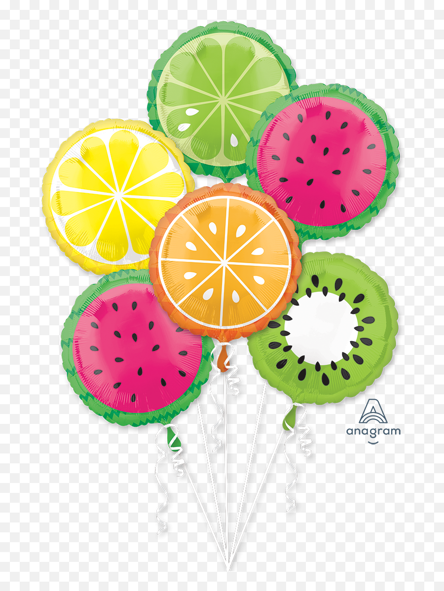 Tropical Fruit Balloon Bouquet - Fruit Balloons Png,Lemons Png