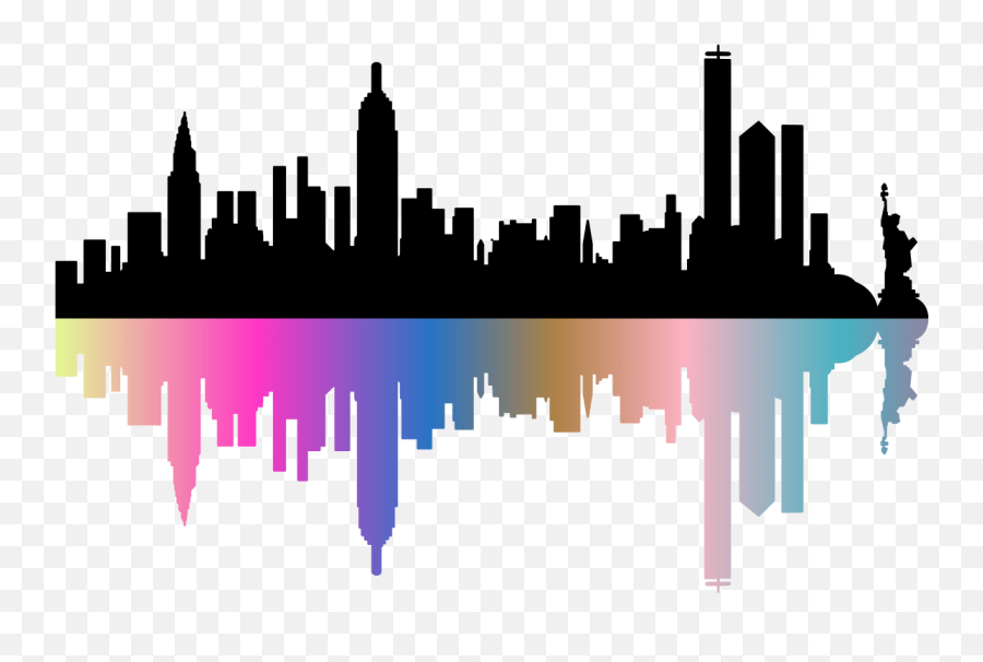 Vector Graphics Skyline Silhouette - New York Skyline Clipart Png,New York Skyline Silhouette Png