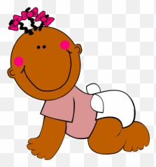 Baby Silhouette Png - Crawling Baby Clipart Babies Brown Girl Art