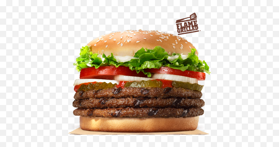 Triple Whopper Sandwich - Burger King Triple Whopper Png,Whopper Png