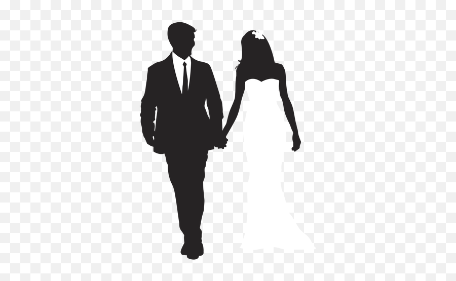 Married Couples Silhouette Wedding - Casados Png,Couples Png