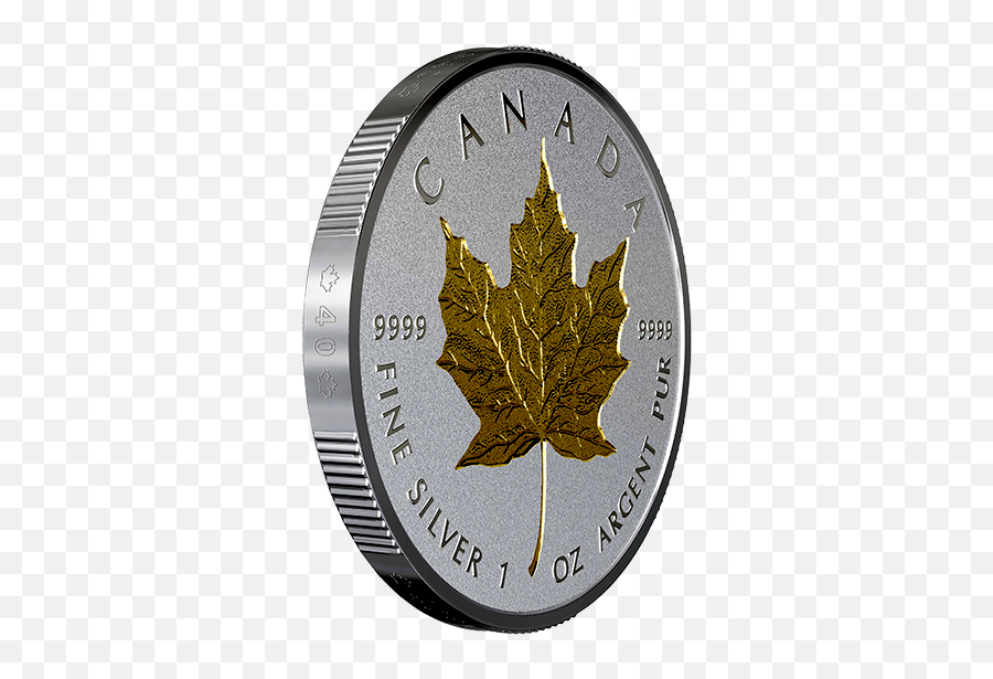 1 Oz - Canadian Silver Maple Leaf Coins Png,Canadian Leaf Png