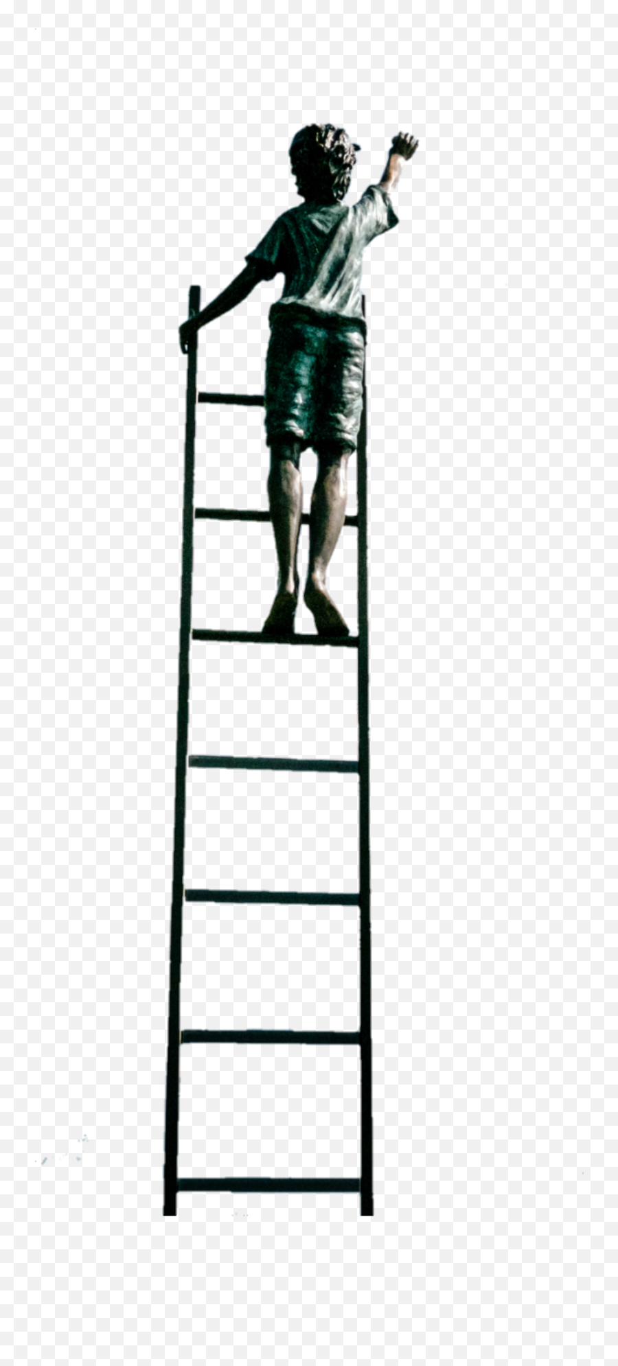 Boy Ladder - Sticker By Annelies If Tears Could Build A Stairway And Memories A Lane I D Walk Right Up To Heaven And Bring You Home Again Png,Ladder Png