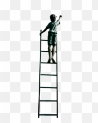 Boy Ladder - Sticker By Annelies If Tears Could Build A Stairway And Memories A Lane I D Walk Right Up To Heaven And Bring You Home Again Png,Ladder Png