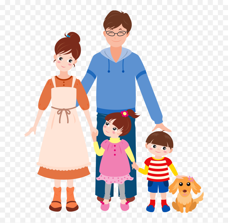 Happy Family Cartoon Gif - Cute Family Drawing Png,Familia Png