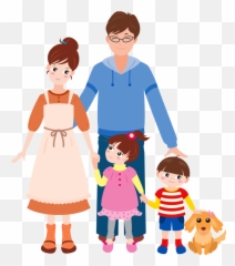 Happy Family Cartoon Gif - Cute Family Drawing Png,Familia Png