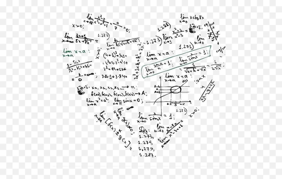 Mathematics Formula Heart Shape - Matematica Coração Png,Math Symbols Png
