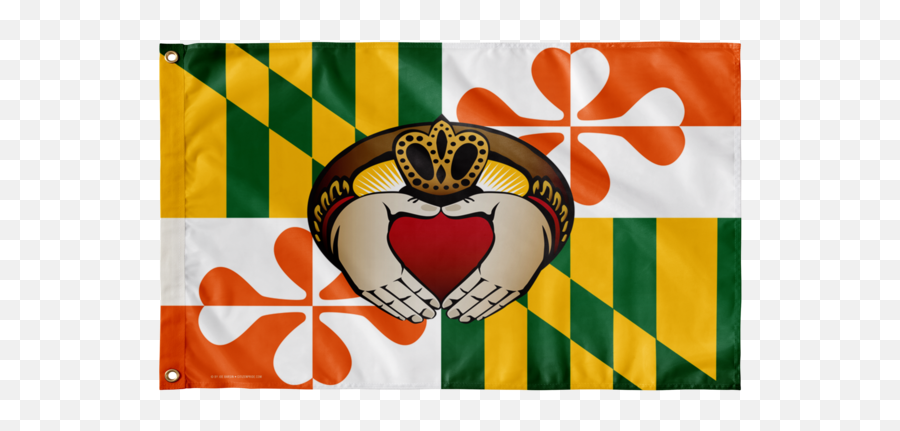 Maryland Flag Irish Claddagh Large - Maryland Flag Png,Maryland Flag Png